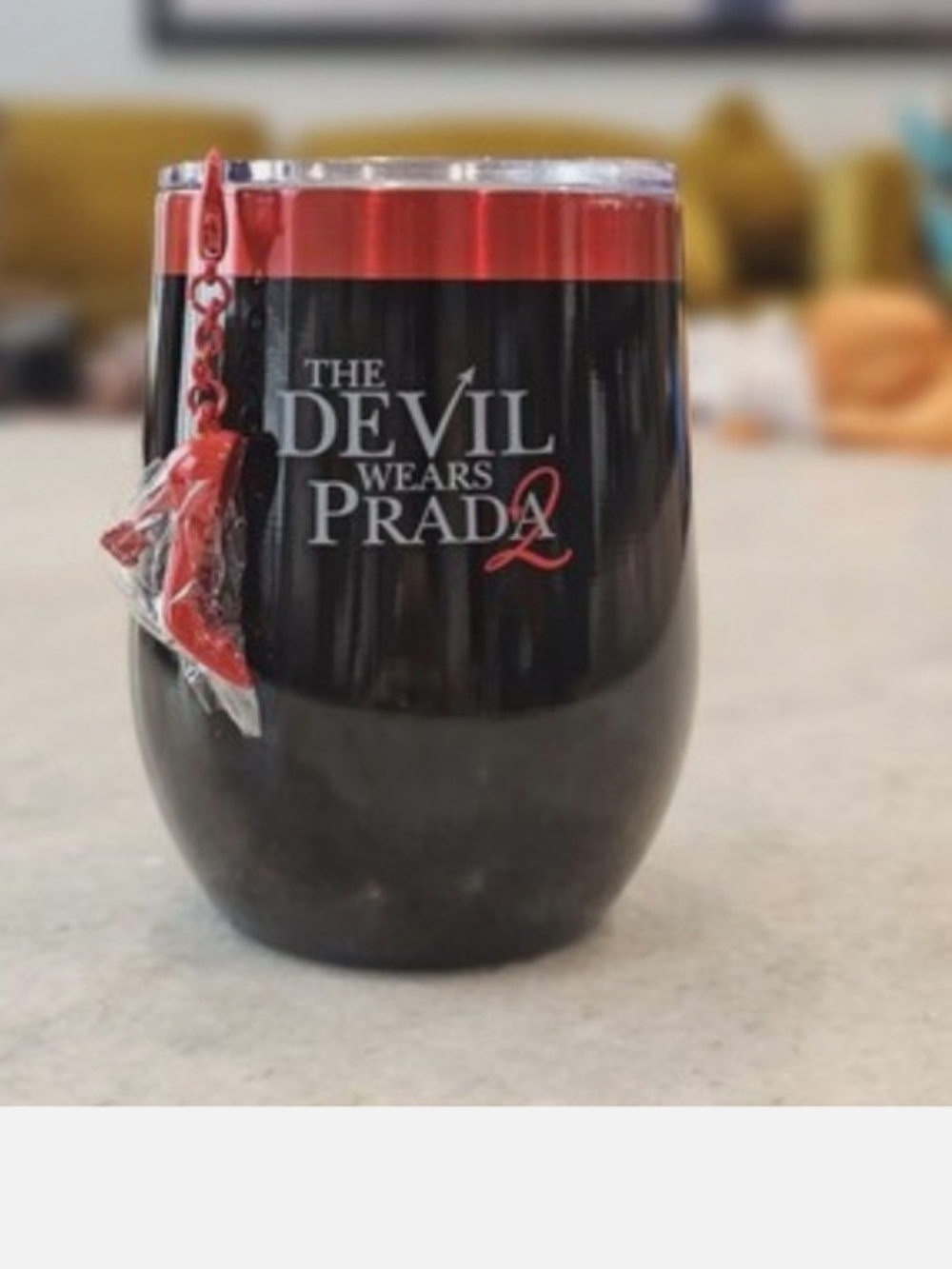 Official Devil Wears Prada 2 Wine Cup with Red Prada Shoe Charm